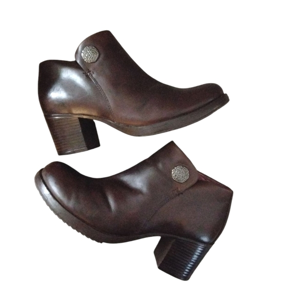 Dansko Brown Ankle Boots Women's Brown Leather Booties Size 10 - Picture 1 of 10